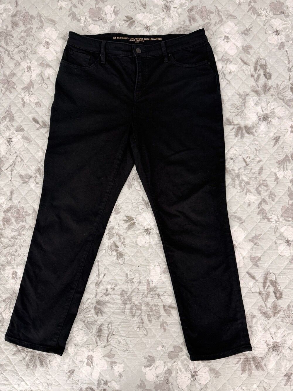 Chico’s So Slimming Girlfriend Slim Leg Ankle Jeans Black Size 1.5 10P Petite